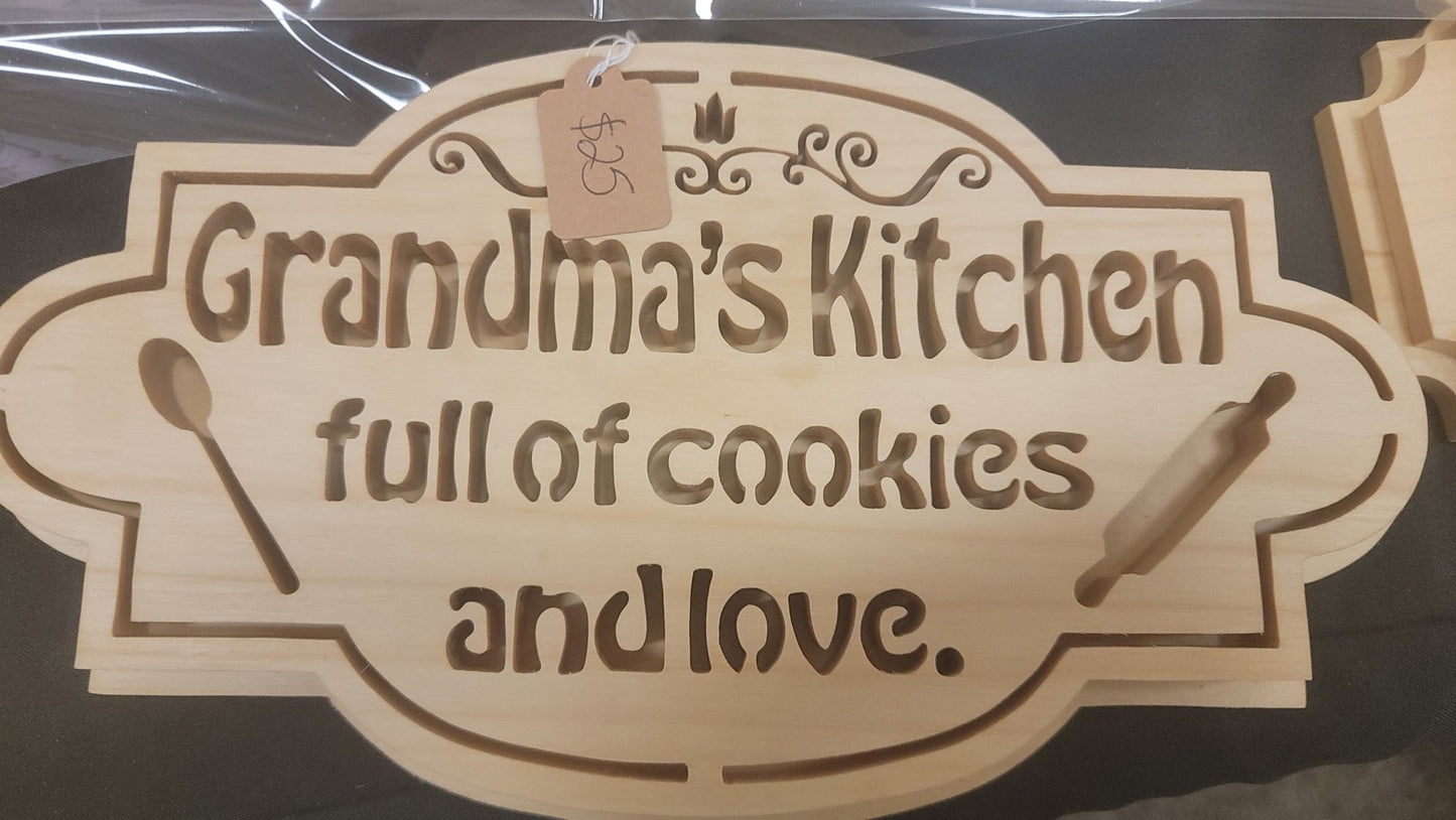 'Grandma's Kitchen' Wood Art