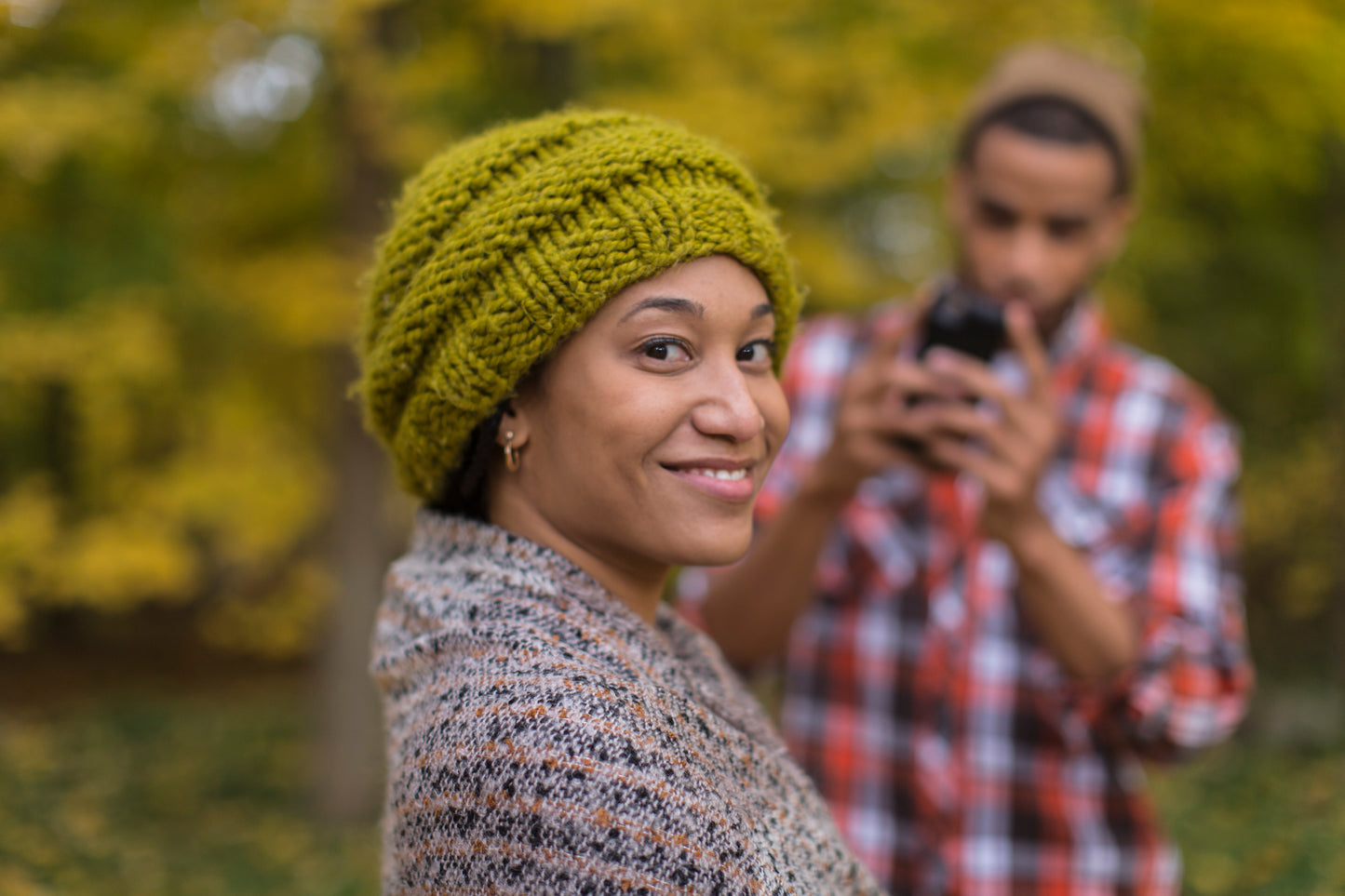 Olive Green Knit Cap